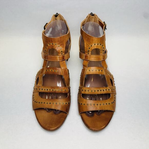 Soft Surroundings Antelope Macaria Sandals Women’s Sz 40 Studded Heeled Leather - Picture 5 of 12